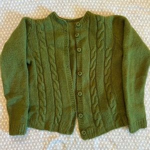 100% wool hand knit cardigan